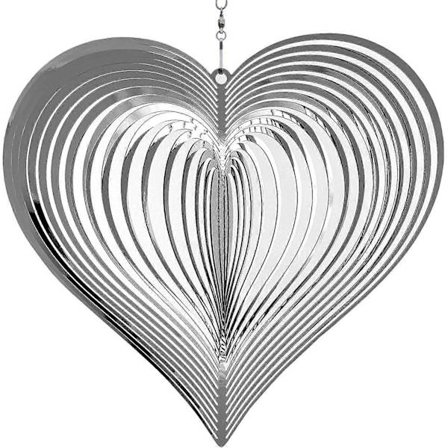 Vindspel Metall Trädgårdsspinner Utomhus Trädgårdskonst För Bakgård Utomhus Hängande Dekoration 3D Shapelove Metall Vindspel