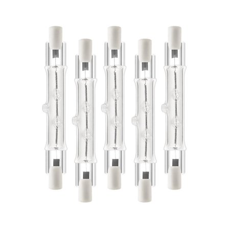 5-pack R7s 118mm 400W 230V, R7s Halogeeninen Lineaarinen Valonlähde, Himmennettävä Halogeenilamppu Rakennustöihin_MGF