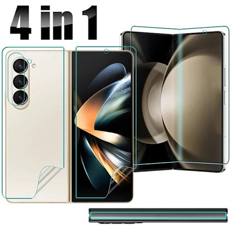Hydrogel Film för Samsung Galaxy Z Fold 5 5G Skärmskydd Framsida Baksida Insida med Gångjärnsskydd Heltäckande för Z Fold5