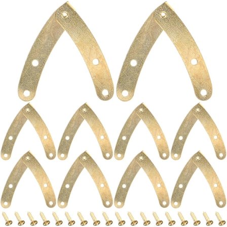 10 stk. Lokk Hengsler med Foldestøtte Erstatningshengsler for Lokk til Trebokser