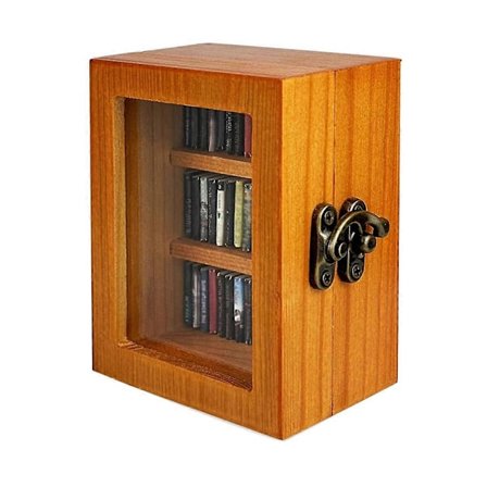 Ångestbokhylla Mini Bokhylla med 60st Mini Böcker