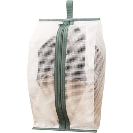 Vanntett skooppbevaringspose for daglig bruk Stor sammenleggbar gjennomsiktig skooppbevaring Pakkearrangører Pose med glidelås og tau (1 pakke, grønn)