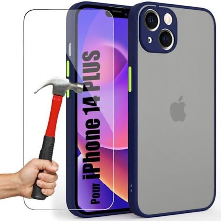 Coque - BOOLING - för iPhone 14 Plus - Silikon - Ultra Tunn - 2 Härdat Glas Erbjuds