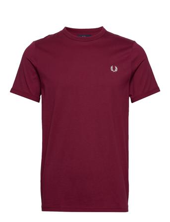 Ringer T-Shirt T-shirts Short-sleeved Röd Fred Perry