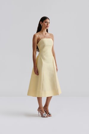 Malina - Calista midi dress - 38 - Lemon