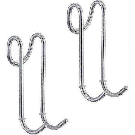 2-pak Acsergery Gave Over Bruseglasdørskroge, Poleret Sølv, 304