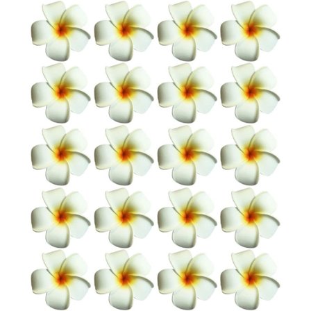 Kunstige vandblomster Hvide vandflydende falske blomsterdekoration til svømmebassin 20 stk.