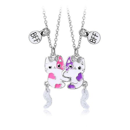 Vennskapskjede for 2 jenter Magnetisk matchende beste vennegave