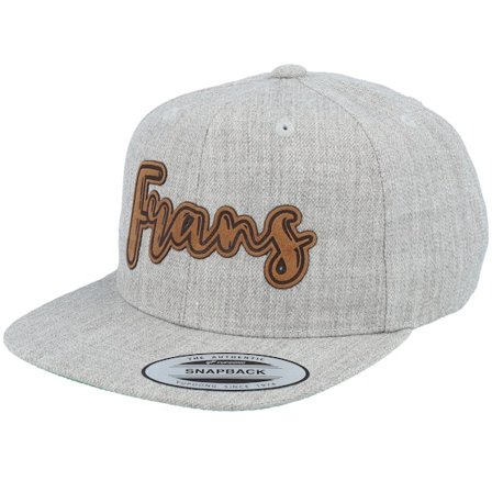 Kinder Kiddo Cap - Grau snapback Cap - Kinder Frans Engraved Patch Heather Grey Snapback @ Hatstore