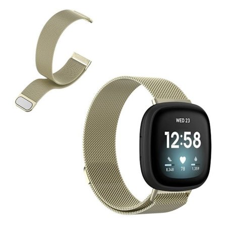 Milanese rostfritt stål klockarmband Fitbit Sense / Versa - guld