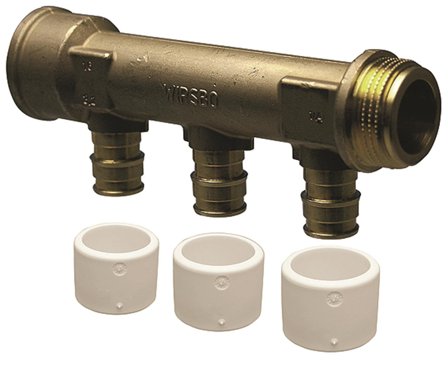 Uponor 1870831 Fordelingsrør c/c 50 mm, 12 x 15 x 12, G20 3 avstikk, Installasjon