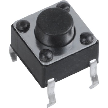 50 stk. 6x6x5mm DIP 4-bens øjeblikkelig taktil trykknap-kontakt