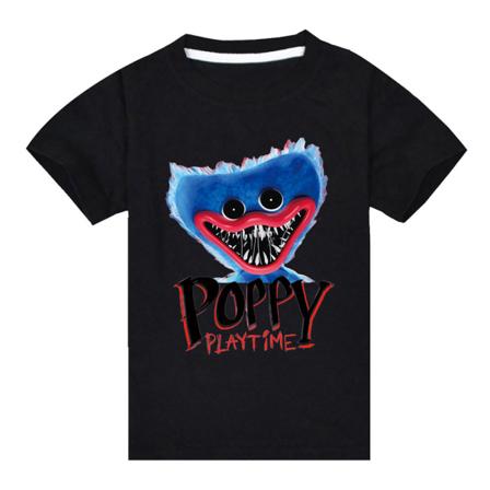 Poppy Playtime Huggy Wuggy Print Summer T-paita Kids Boys Girls - spot-myynti black 11-12 Years = EU 146-152