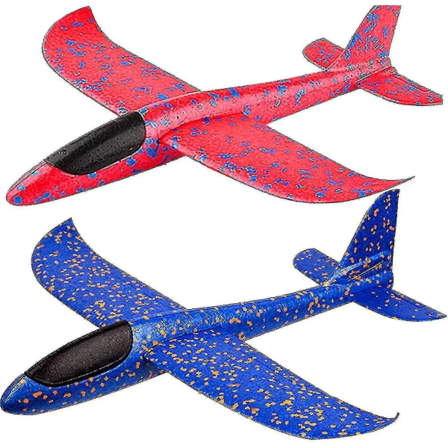 2 pakke flyvemaskiner legetøj, 19 store kaste skum fly, 2 flyvetilstand svævefly, flyvende legetøj til børn