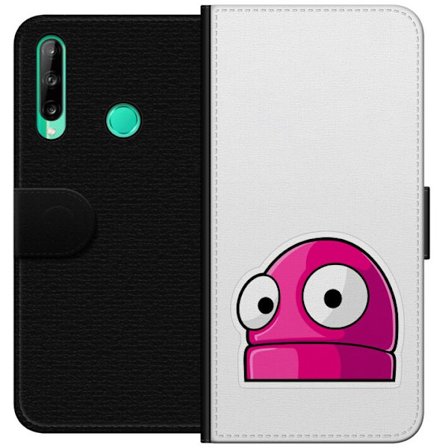 Kompatibel Tegnebogsetui til Huawei Huawei P40 lite E Rosa tegneseriefigur med store øjne i legende og humoristisk stil