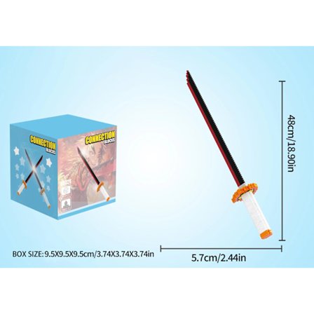 Demon Slayer Katana -rakennuspalikkasetti - Pienoismiekkamalli Tee-se-itse-lelu lapsille Joululahjat