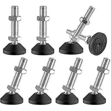 8 x M8 x 40 mm justeringsføtter, M8 justeringsskruer for møbelben, kan holde 400 kg, justerbar avgift
