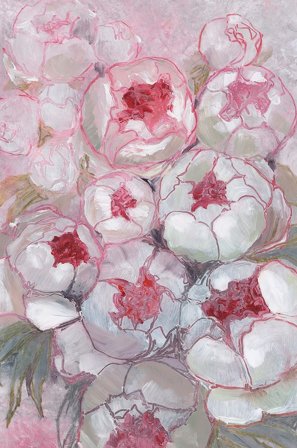 Pelcasa - Plakat Nuria Bouquet Of Peonies In Pink - Beige - Posters - Fra Homeroom