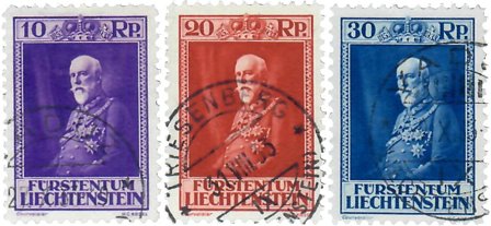 Liechtenstein 1933 - MICHEL 122-124 - Stemplet