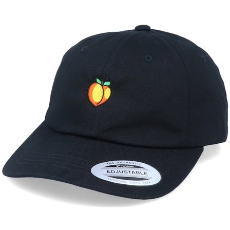 Iconic - Noir unconstructed Casquette - Peach Black Dad Cap @ Hatstore