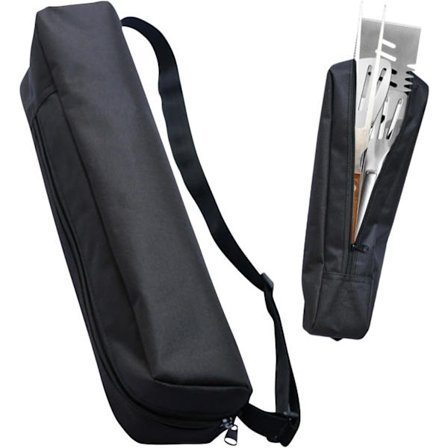 2-pakning Stor BBQ Redskap Oppbevaringspose Vanntett Slitesterk Oxford Stoff Organizer For Camping Piknik Svart 75x15x15cm