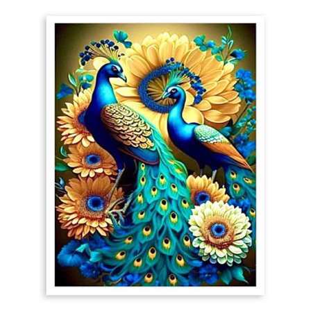 Kit diamantmåleri Påfåglar 30 x 40 cm