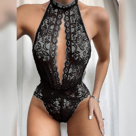 Sexy Dameundertøj Blonder Babydoll Erotiske Kostumer Pyjamas