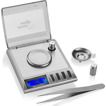 Smart Weigh Gem20-20g X 0,001 gram, højpræcisions digital milligram smykkevægt, genopladelig, smykke- og ædelstensvægt, kalibreringsvægte og pincet