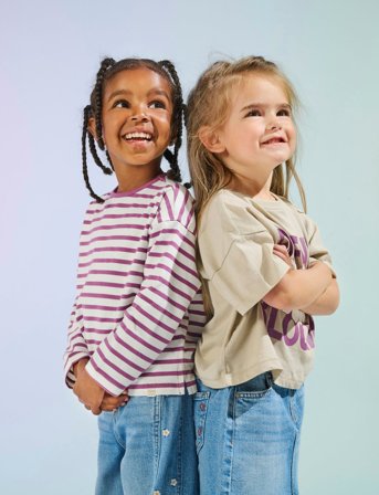 Kids Only Kmgsmilla Flower Skirt Dnm Azg - Blue - 98