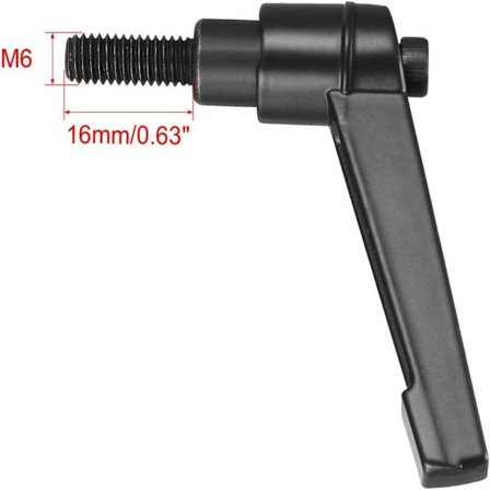 4 stk Justerbar klemmespak med håndtak og gjenget trykknapp