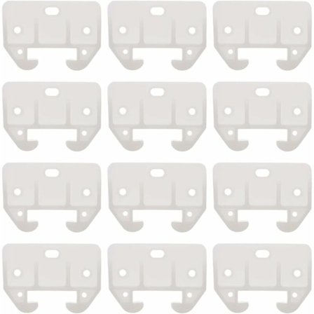 12 st Vita Plastlådskenor Lådskenor för Byrå Lådskenor Möbelersättningsdelar för Byråer Skåp Nattduksbord och Lådsystem