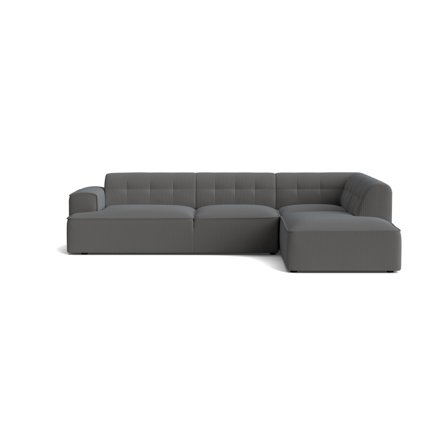 Marbella Ecksofa, rechts in Lisboa Anthrazit, modernes Design, L-Form, bequeme Polsterung, 75cm Höhe, hochwertige Verarbeitung für Komfort.