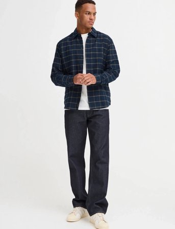 Blend Bharnel Shirt Check - Navy - XXL
