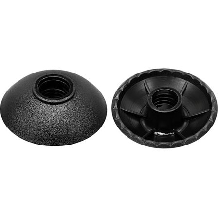 2-pak vandrestave mudderkurve - Rund vandrestav udskiftningstilbehør til vandrestave vandring camping (14 mm, sort)