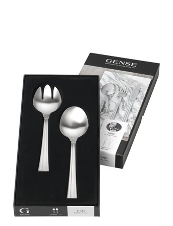 Gense Salatbestik Thebe 21 Cm Mat Stål - Silver - L21CM