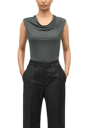 Tiger of Sweden Jela Topp Med Draperad Hals Överdelar Dam Blå M