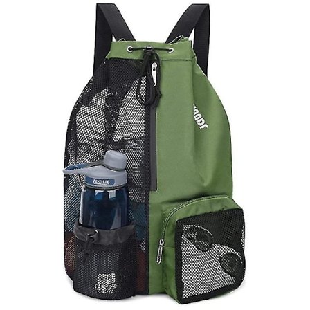 Svømmebag med snor, treningsbag, bassengbag, separate vanntett tørre rom, tørr og våt bag, svømmeutstyr, nettbag