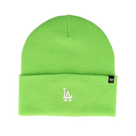 47 Brand - MLB Grön cuff Beanie - Los Angeles Dodgers MLB Base Runner Lime Cuff @ Hatstore