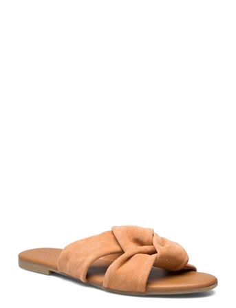Pcvisana Suede Sandal Shoes Summer Shoes Flat Sandals Korall Pieces*Betinget Tilbud