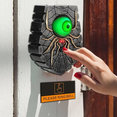 Halloween dörrklocka utomhus Halloween dekorationer, Light Up Anima