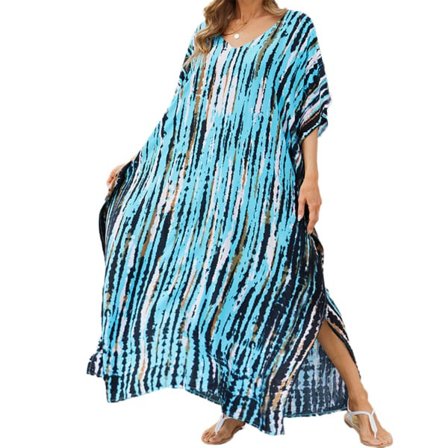Damer Snygg Plus Size Strandskjorte Kjole Løs Bikini Cover Up Strand Maxi Kjole til Svømmebassin Ferie Bryllupsrejse Orchid Gennemsnitlig Kode