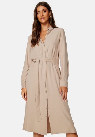 BUBBLEROOM-Belted L/S Viscose Shirt Dress-34