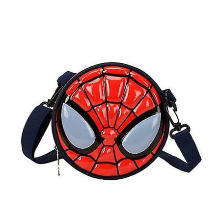 Barn Pojkar Flickor Spiderman Captain America Rund Crossbody Axelväska Plånbok Messenger(Spiderman)