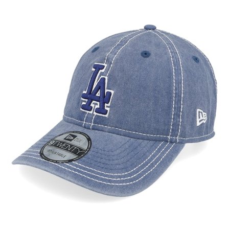 New Era - MLB Ble unconstructed Czapka Z Daszkiem - Los Angeles Dodgers Washed Contrast 9TWENTY Royal Dad Cap @ Hatstore
