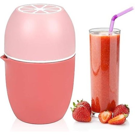 Manuell citruspress citronpress - Rosa, Dubbelanvändning manuell fruktpress, fruktpress för citroner/limer/eller