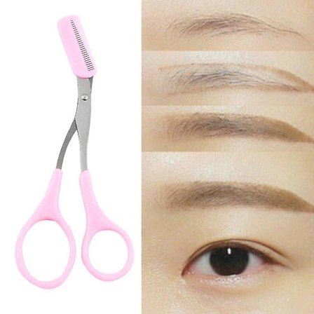 Mini øyenbrynsaks med kam for klipping