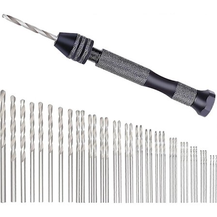 Præcisionsstift Skruestik Hobbybor med Model Twist Håndborebits Sæt til DIY Boreværktøj 49 Dele[D]