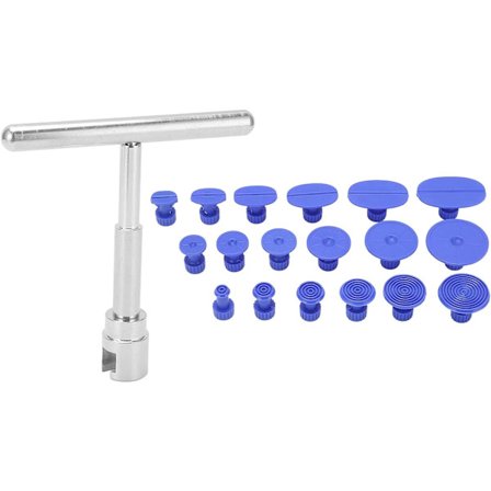 Borttagare för bucklor, verktygssats för borttagning av bucklor, glidhammare T-bar med 18 flikar för borttagning av bucklor