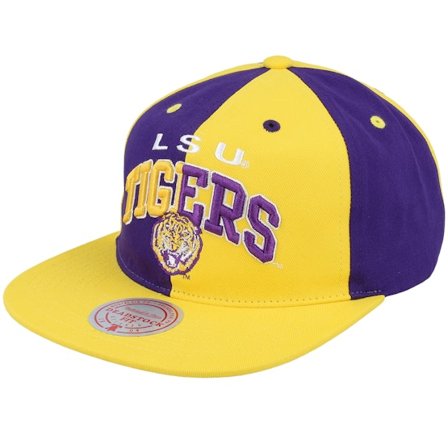 Mitchell & Ness - College Gelb snapback Cap - Louisiana State Tigers Pinwheel Of Fortune Yellow/Purple Snapback @ Hatstore