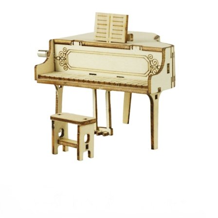 Træ Musikboks med Lasergravering, Vintage Håndsvinget Sød Æske, Bedste Unikke Gave til Valentinsdag, Thanksgiving, Fødselsdag (Flygel 2)